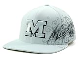 Missouri Tigers Sketch White Fitted Hat (Large)