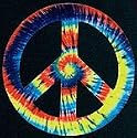 Peace Sign 4-inch Magnet - Tie Dye