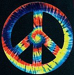 Peace Sign 4-inch Magnet - Tie Dye