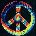 Peace Sign 4-inch Magnet - Tie Dye