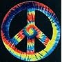 Peace Sign 4-inch Magnet - Tie Dye