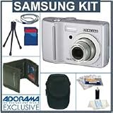 Samsung Digimax S630 Silver Digital Camera Kit, with 1 GB SD Memory Card, Deluxe Carry Case, Mini Table Top Tripod, Neck Strap, Memory Card Wallet, Screen Protecters for Cameras LCD Screen, Cleaning Fluid with Cloth