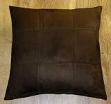 Faux Suede 17in Chocolate Cushion Cover