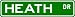 HEATH Street Name Sign ~ Family Lastname Sign ~ Gameroom, Basement, Garage Sign