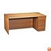 10700 Series Desk w/Full-Height Right Pedestal, 72w x 36d x 29-1/2h, Med Oak