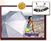 6 ft Solar Beach Umbrella Windproof with Tilt