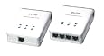 Brite-View 200 Mbps Digital Home Powerline Ethernet Adapters included 1-port Bridge & 4-port Switch