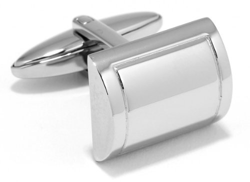 Stainless Steel Half Cylinder Cufflinks in a Nice Gift Box (ck12)