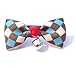 Blingy's® Stylish Pink and Blue Block Pattern Bowknot Collar/Bow-Tie with Bell for Cats or Small Dogs(With Blingy's Gift Bag Packed)