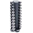 Hampton 2.5 lb to 25 lb 10 Pair Chrome Beauty Grip Dumbbell Club Pack With Rack