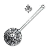 Review Tinwoodsman  / Tin Woodsman COFFEE SCOOP floral PEWTER Kitchen NEW