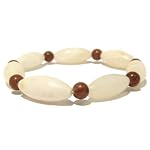 Dolomite Bracelet 03 Stretch Red Jasper White Beaded Crystal Healing Gemstone Reiki Rock