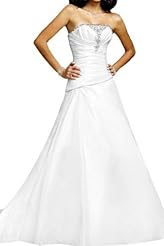 Strapless Taffeta Prom Dress/Wedding Dress 