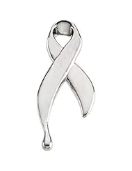 Ribbon of Tears Lapel Pin in Sterling Silver