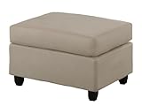 IMAGE OF Bobkona Microfiber Ottoman, Mushroom