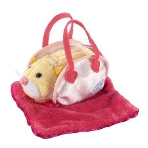ZhuZhu pets - pink pet carrier and pink blanket