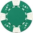 Clay Composite Ace King Poker Chips 25 11.5 gram Green Poker Chips