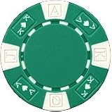 Clay Composite Ace King Poker Chips 25 11.5 gram Green Poker Chips