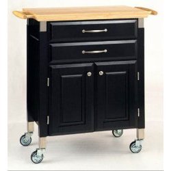 Dolly Madsion Kitchen Cart - Black by Home Styles