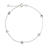 Chain of Stars Sterling Silver Anklet