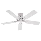 Hunter 21782 52-Inch Five Minute Ceiling Fan, White