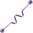Wave Purple Anodized Titanium Industrial Project Bar 40mm