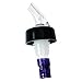 Winco PPA-087, 7/8 Oz. Bottle Liquor Whiskey Measuring Pourer With Black Collar, Blue Tail and Clear Spout, Premium Quality Cocktail Mixing Pourers, 1 Dozen