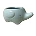 Cute Elephant Flower Pot - Mini Ceramic Planter for Succulents - Blue