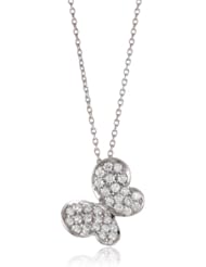 KC Designs "Trinkets" Diamond 14k White Gold Butterfly Pendant Necklace, 16"