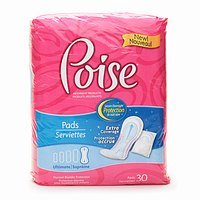 Poise Pads, Ultimate Absorbency - Long, Case/120 Pads (4 bags of 30)
