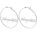 Officially Licensed PLAYBOY Silver PLAYMATE HOOP Earrings