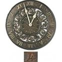 Whitehall Ivy Silhouette Clock Verdigris