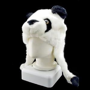 Plush Panda Animal Hat/Cap with Poms