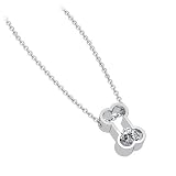 Bark Avenue Jewelers- 1/3 Carat Diamond Bone Solitaire Pendant 14 Karat White Gold