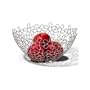 Chrome Flower Fruit Bowl Holder Steel Wire Basket Kitchen