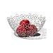 Chrome Flower Fruit Bowl Holder Steel Wire Basket Kitchen