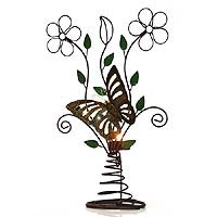 NOVICA Iron candleholder Butterfly Garden