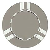100 Dual Striped Clay Composite Chips - Gray