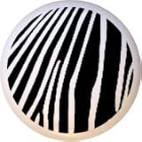 Black Zebra Stripes Drawer Pull Knob