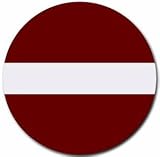 Latvia Flag Round Mouse Pad