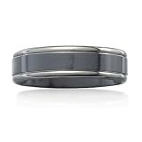 Men's 6.5mm Black Titanium Wedding Ring