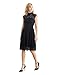 Simple Retro Women's 1950s Mock Neck Cap Sleeve Lace Cocktail Pleated Dress