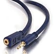 Cables To Go 40626 Velocity 3.5mm Male/Female  Mono Audio Extension Cable, Blue (6 Feet/1.82 Meters)