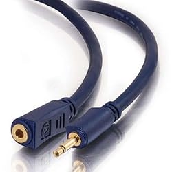 Cables To Go 40626 Velocity 3.5mm Male/Female  Mono Audio Extension Cable, Blue (6 Feet/1.82 Meters)