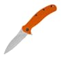 Kershaw Orange Zing Knife with 3-D Machined Grooves on Blade