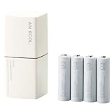 ELECOM 充電池AN ECOL 充電器・単3充電池4本セット ホワイト DE-JJ43P4RWH