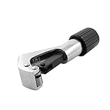 uxcell パイプカッター　回転ノブ　メタル　パイプ　チューブ　カッター　シルバートーン・ブラック