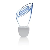 Leviton 49563-SWL Blue LED Decorative Night Light with Swirl-Design Shade, White