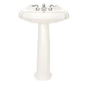 American Standard 0224.040.020 Antiquity Pedestal Sink Top and Leg with 4-Inch Centerset Holes and Turn-of-Century Detailing on Sink, White