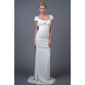 Grace Shirred Ivory Gown by Nicole Miller